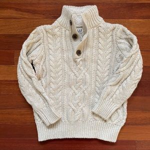 Gap Kids Cable Knit Mockneck Sweater XS 4-5